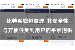 比特派钱包管理  其安全性与方便性受到用户的平素招供