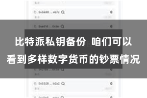 比特派私钥备份  咱们可以看到多样数字货币的钞票情况