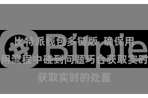 比特派钱包多链版  确保用户在使用流程中碰到问题巧合获取实时的处置
